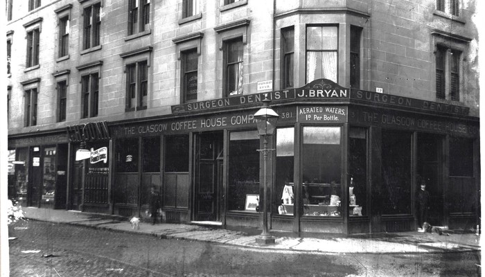 A tenement building with a pub on the ground floor