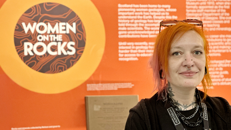 Photograph of curator at The Hunterian, Katie Strang