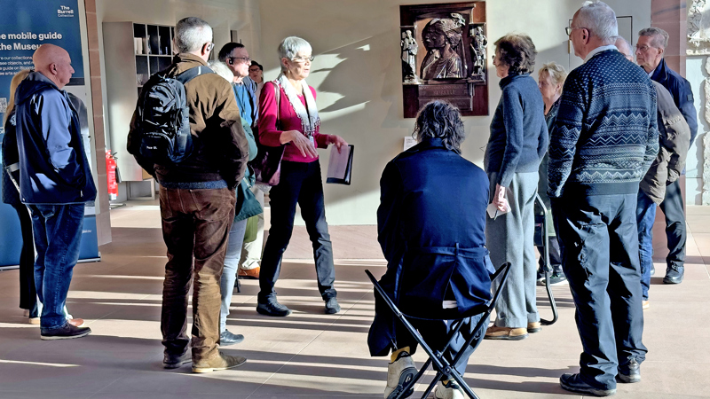 Photograph showing a free tour in action at The Burrell Collection