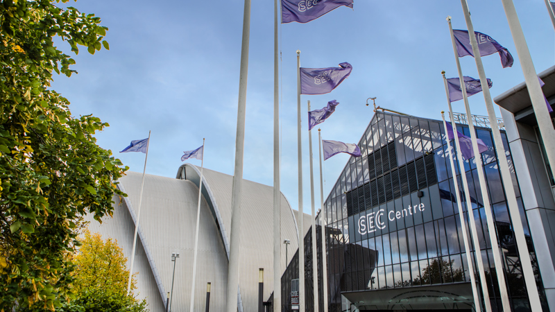 The exterior of the SEC and Armadillo buildings.