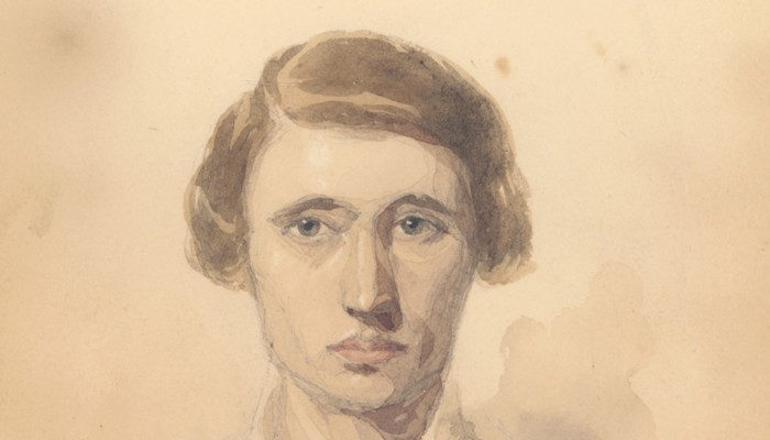 Self portrait of a young man in watercolour