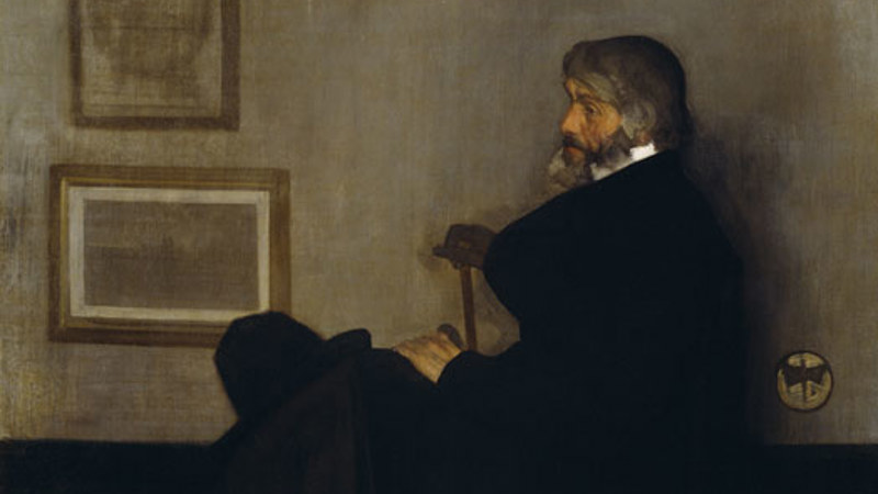 painting of seated man