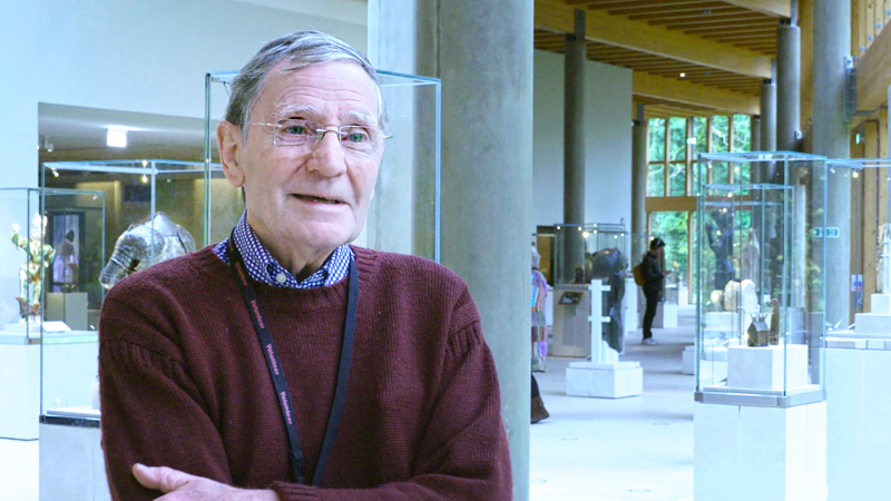 Photographs shows Vincent McHugh, a volunteer tour guide at The Burrell Collection