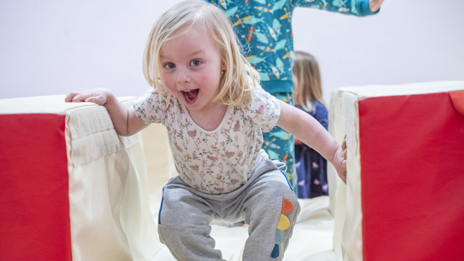 Child smiling at camera