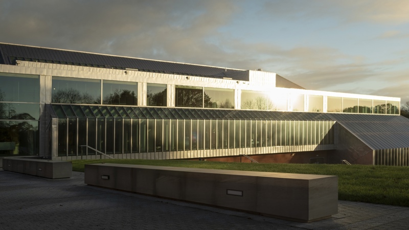 Exterior shot of the burrell collection building