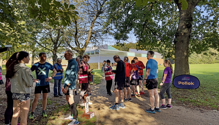 Photograph showing runners at the Parkrun 5k event in Pollok Country Park